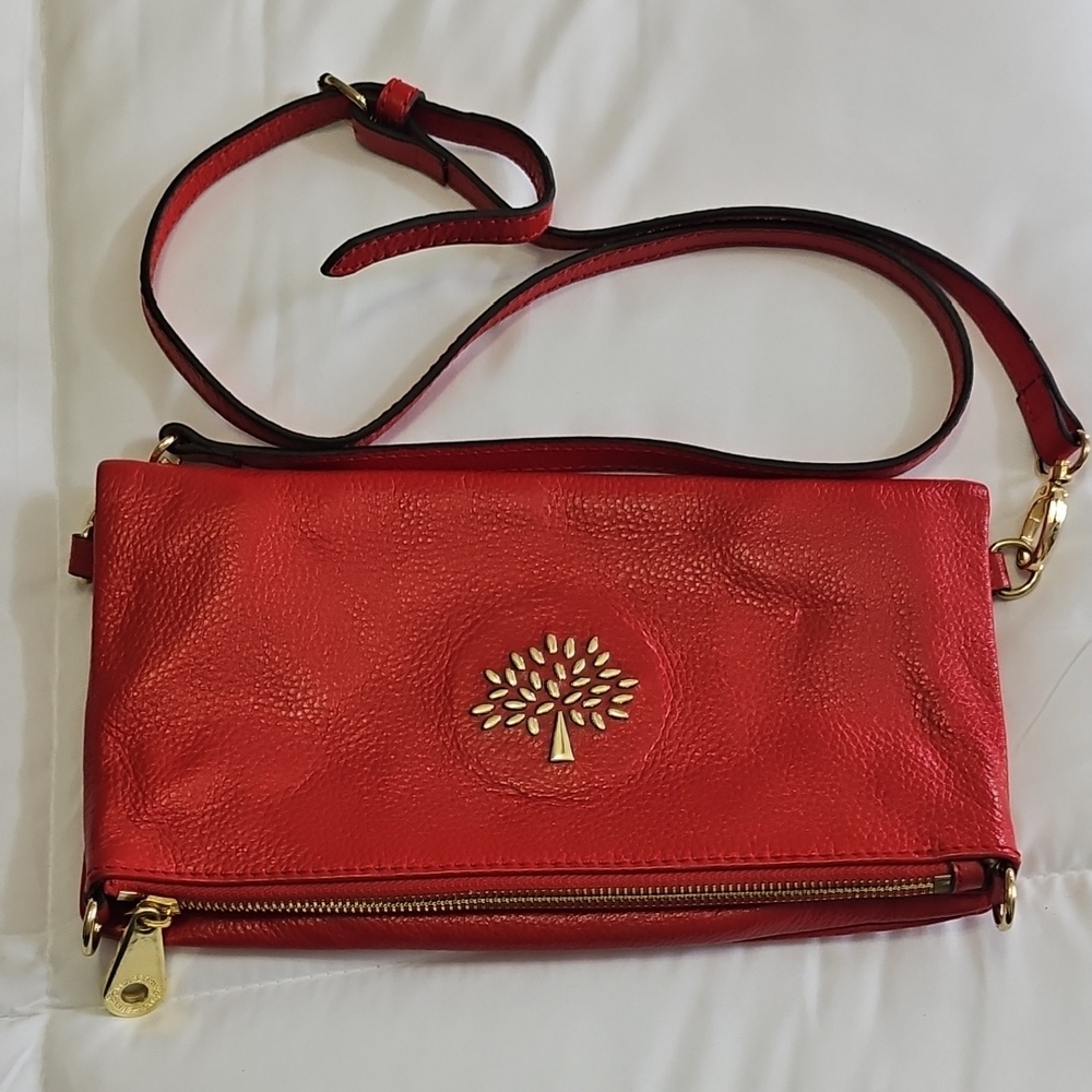 Mulberry Red Darwin Leather Crossbody Bag